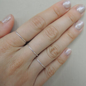 Simple silver layering stacking ring