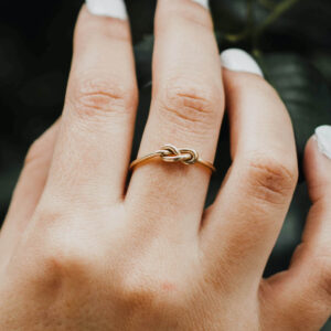 gold filled infinity knot ring