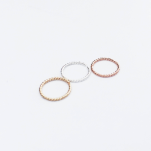 twist rope nose ring silver gold rose gold