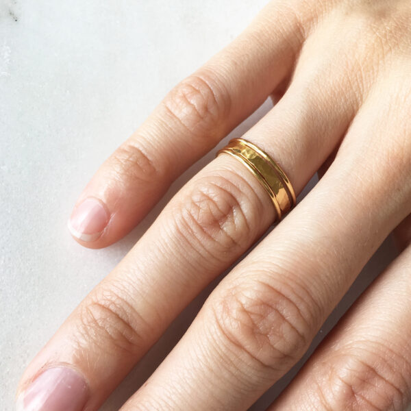 Plain Gold Bar Ring for Women. Womens Open Ring With a Brushed Finish.  Adjustable Rings for Women. Simple Rings for Teen Girls and Women. - Etsy