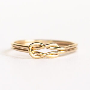 Double Knot Stacking Ring on white background