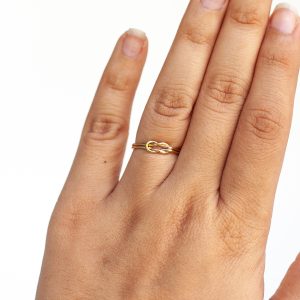 Double Knot Stacking Ring~ Love Knot Ring on hand