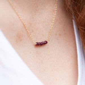Red Garnet Layering Necklace