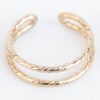 Yellow gold fill sparkle double cuff earring