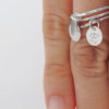 Silver personalized initial ring