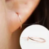 Huggie Hoop Earrings | Latch Backing | 14K Rose Gold