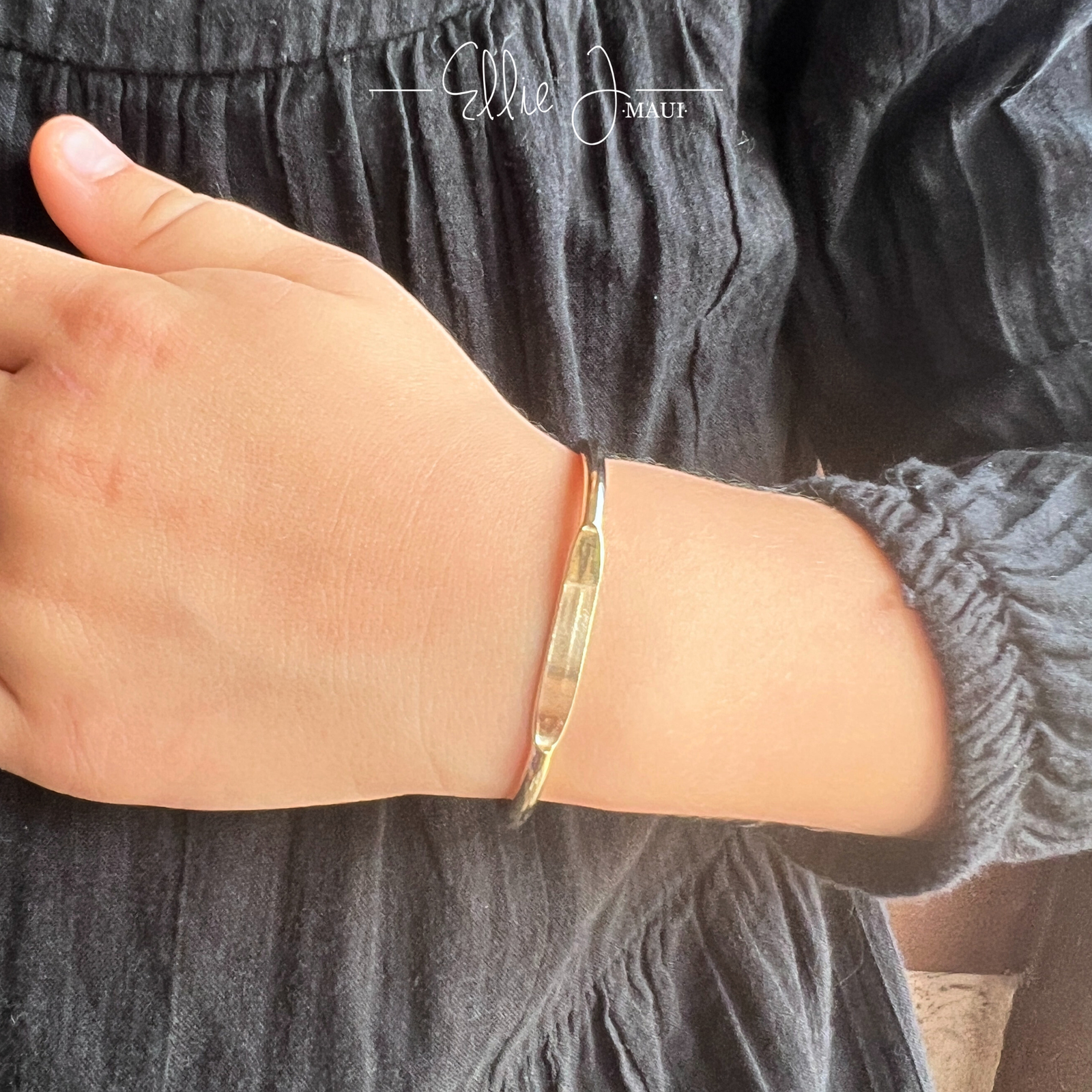 Blank Cuff Bracelet for Baby Girls & Boys in 14K Yellow Gold Filled