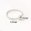 Sterling Silver Nose Ring Twisted