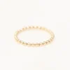 Gold Pearl Bead Stacking Ring for Elegant Stacking