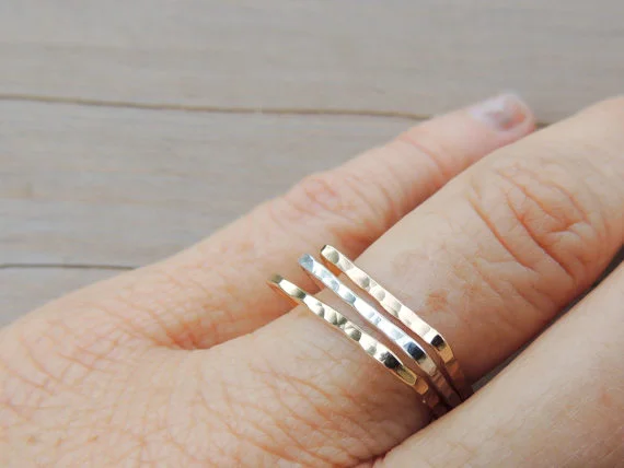 Square Ring, Stackable Ring for Modern Elegance