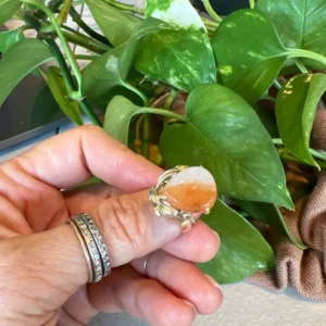 14k Gold Jade Ring