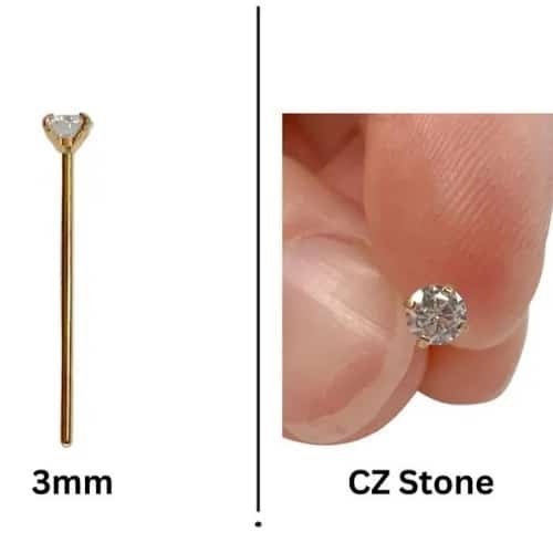 surgical steel nose stud