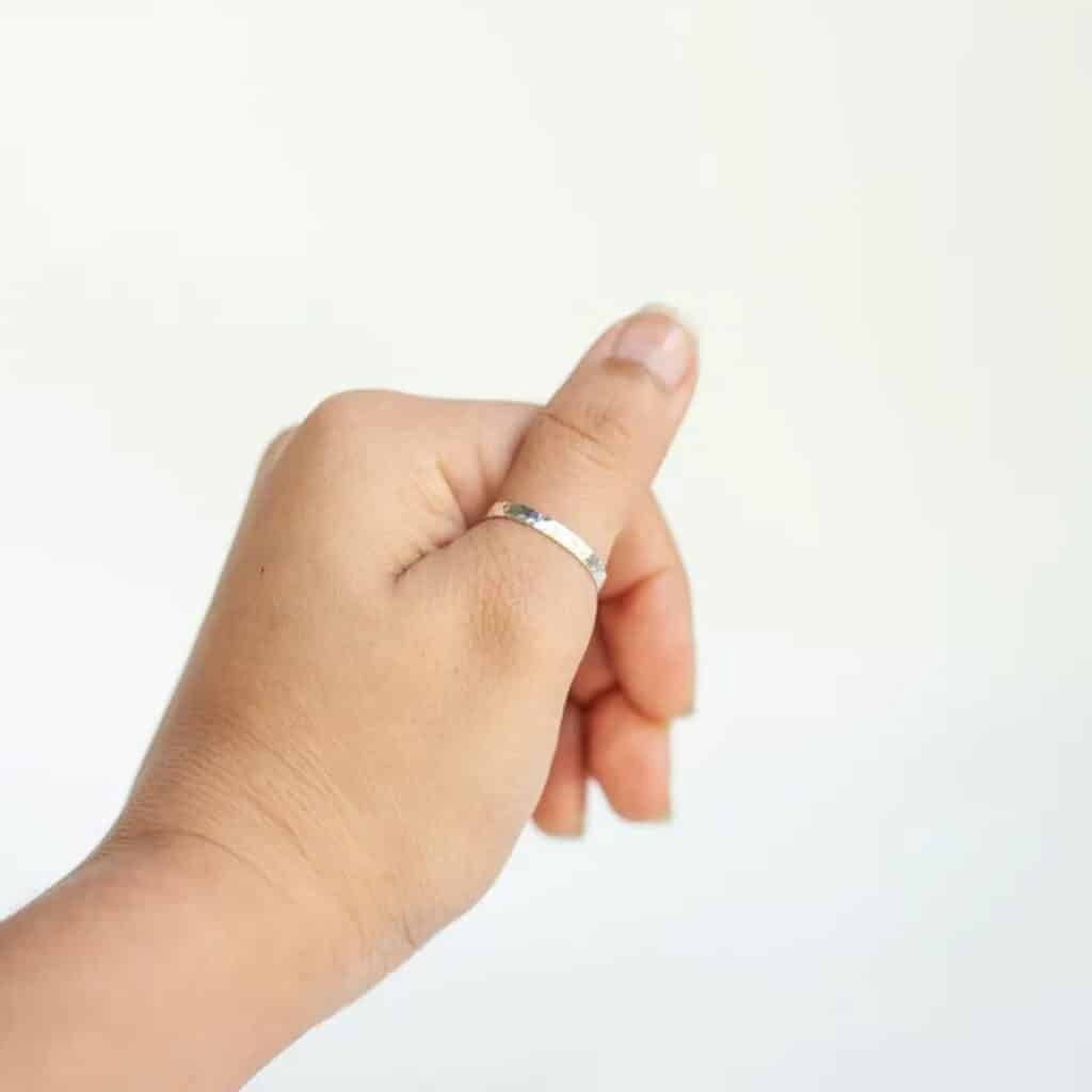 silver thumb ring